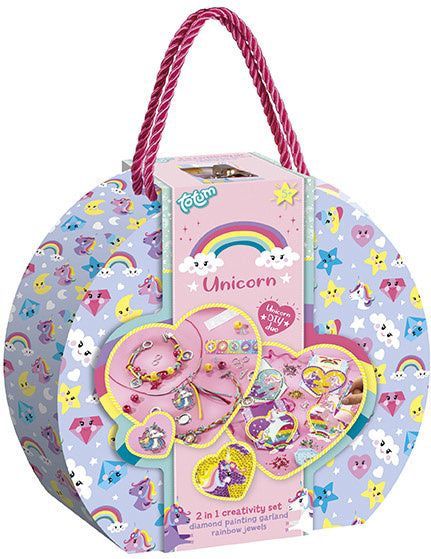 Unicorn - Knutselkoffer - Multicolor - Kunststof - 2 Activiteiten in 1
