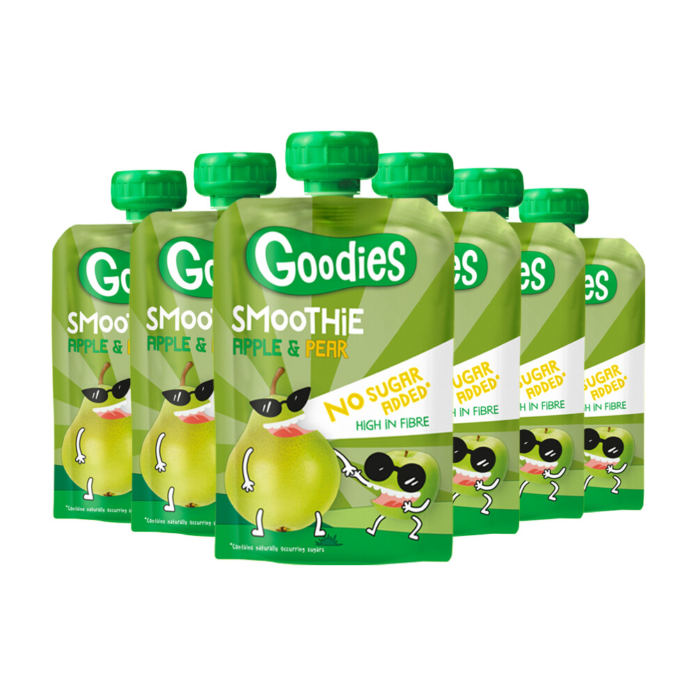 6x Goodies Knijpfruit SmoothieAppel & Peer 100 gr