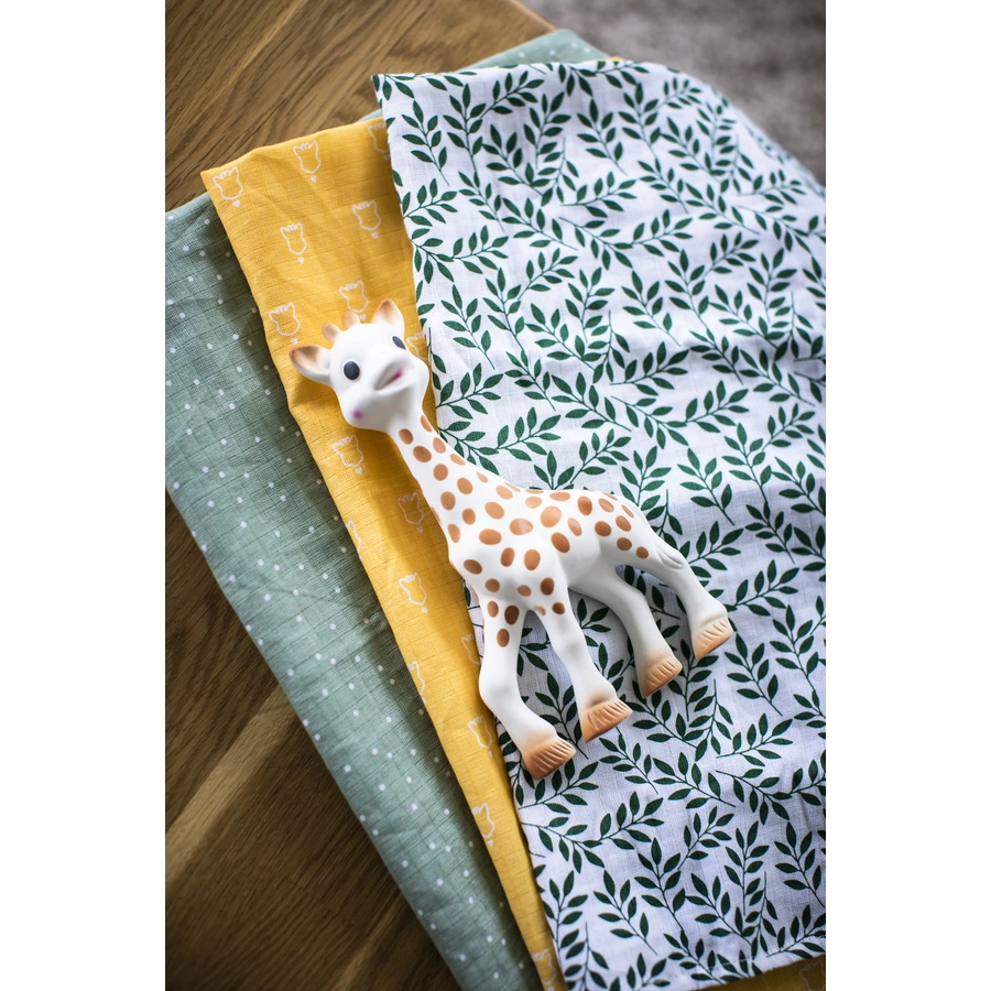 VULLI Sophie la Girafe® Bunte SpucktücherMulltücher 4er Set