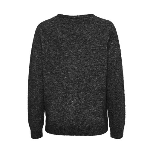 Fransa Langærmet Striktrøje, Charcoal Melange, XL