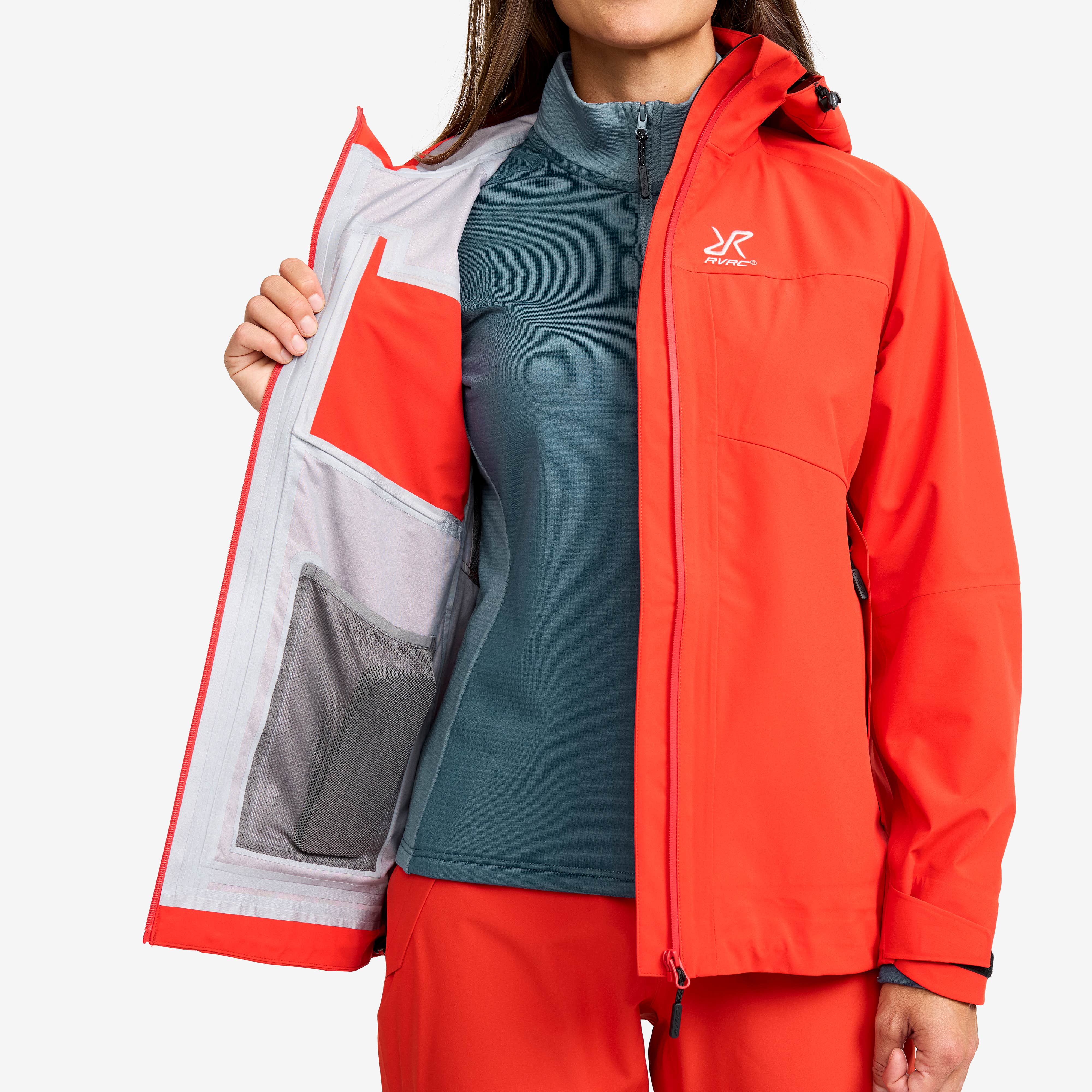 Cloud 3L Shell Jacket Dame Aurora Red