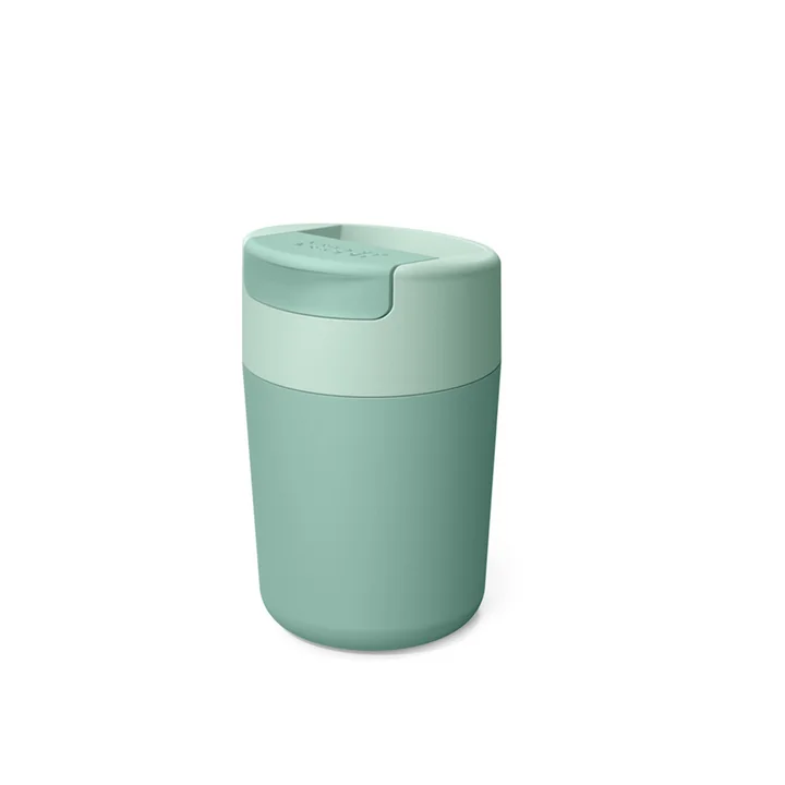 Joseph Joseph - Sipp Reisebecher mit Klappdeckel 340 ml, grün
