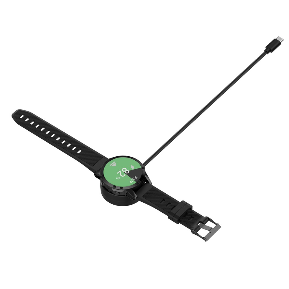(1m) Garmin Tactix Delta USB C Ladekabel Ladegerät Runde Clip Dockingstation - Schwarz