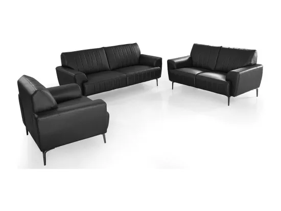 Fauteuil cuir Design ROMY Noir