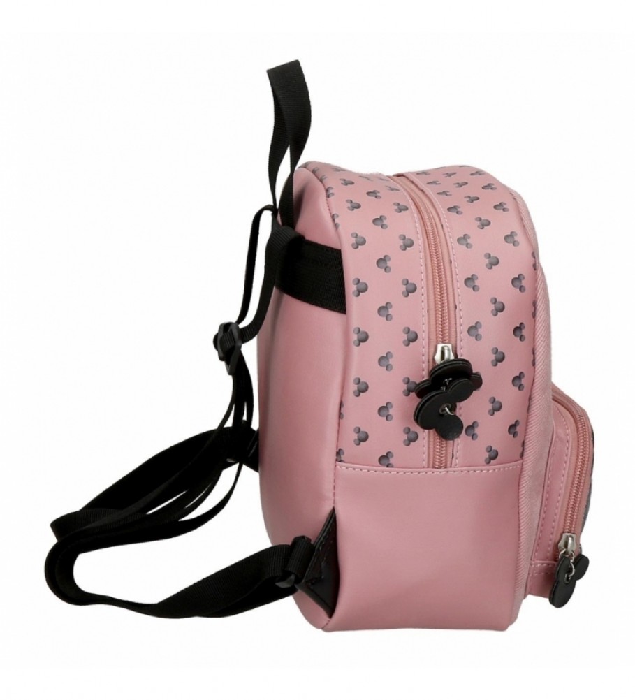 Mochila infantil Disney Mickey The Blogger - Rosa - 22x25x14cm -