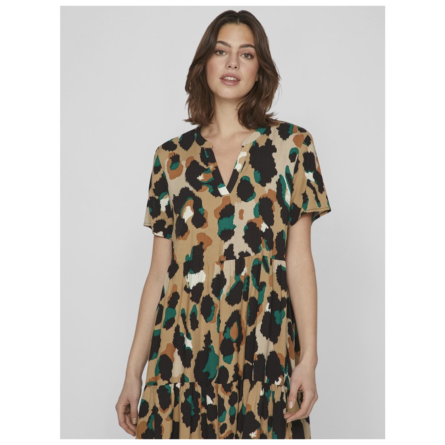 Vila VIPAYA V-NECK S/S DRESS - NOOS