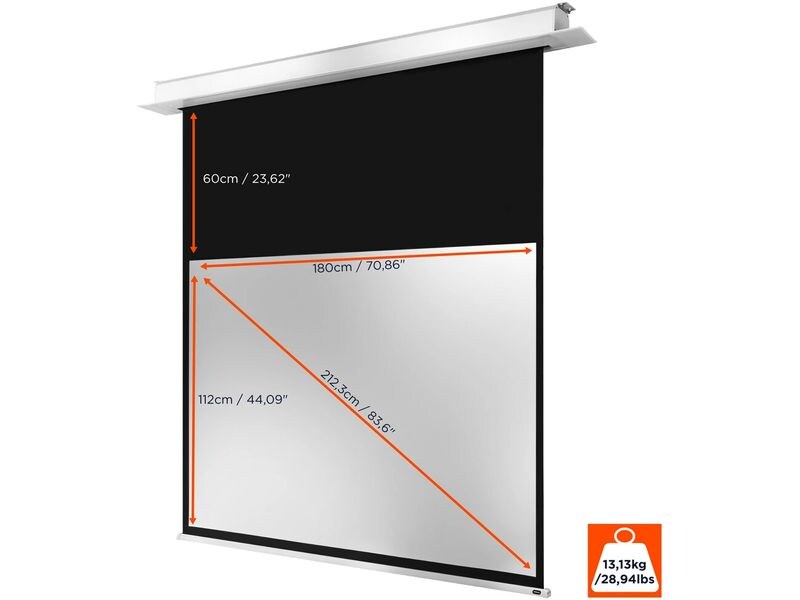 Celexon Deckeinbauleinwand Motor Professional Plus 180x112c Elektrische Deckeneinbau Leinwand