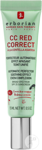 Erborian CC Red Correct Perfecteur Automatique Effet Apaisant Teint Unifié Tube 15ml