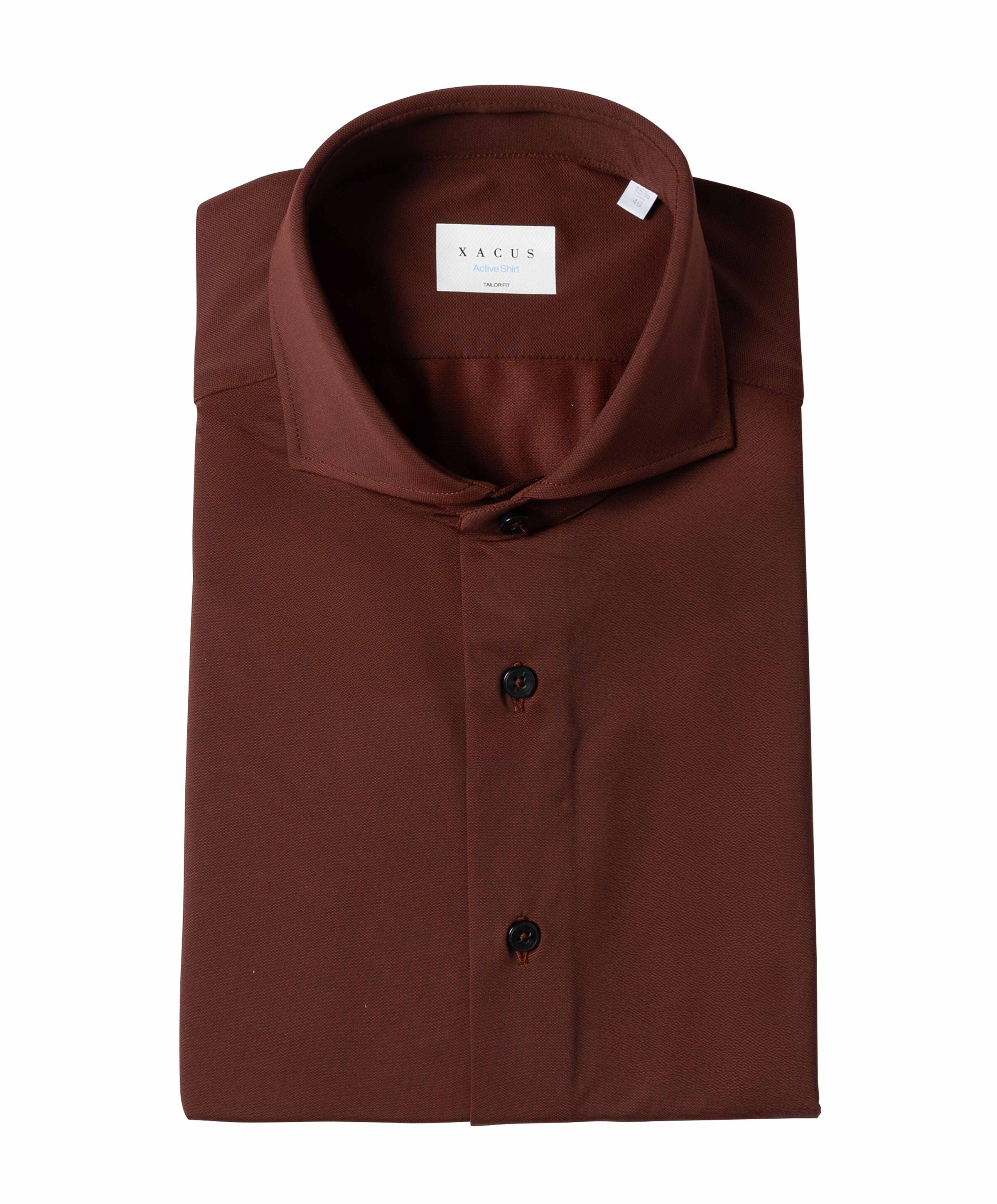 Xacus Heren overhemd lange mouw bordeaux