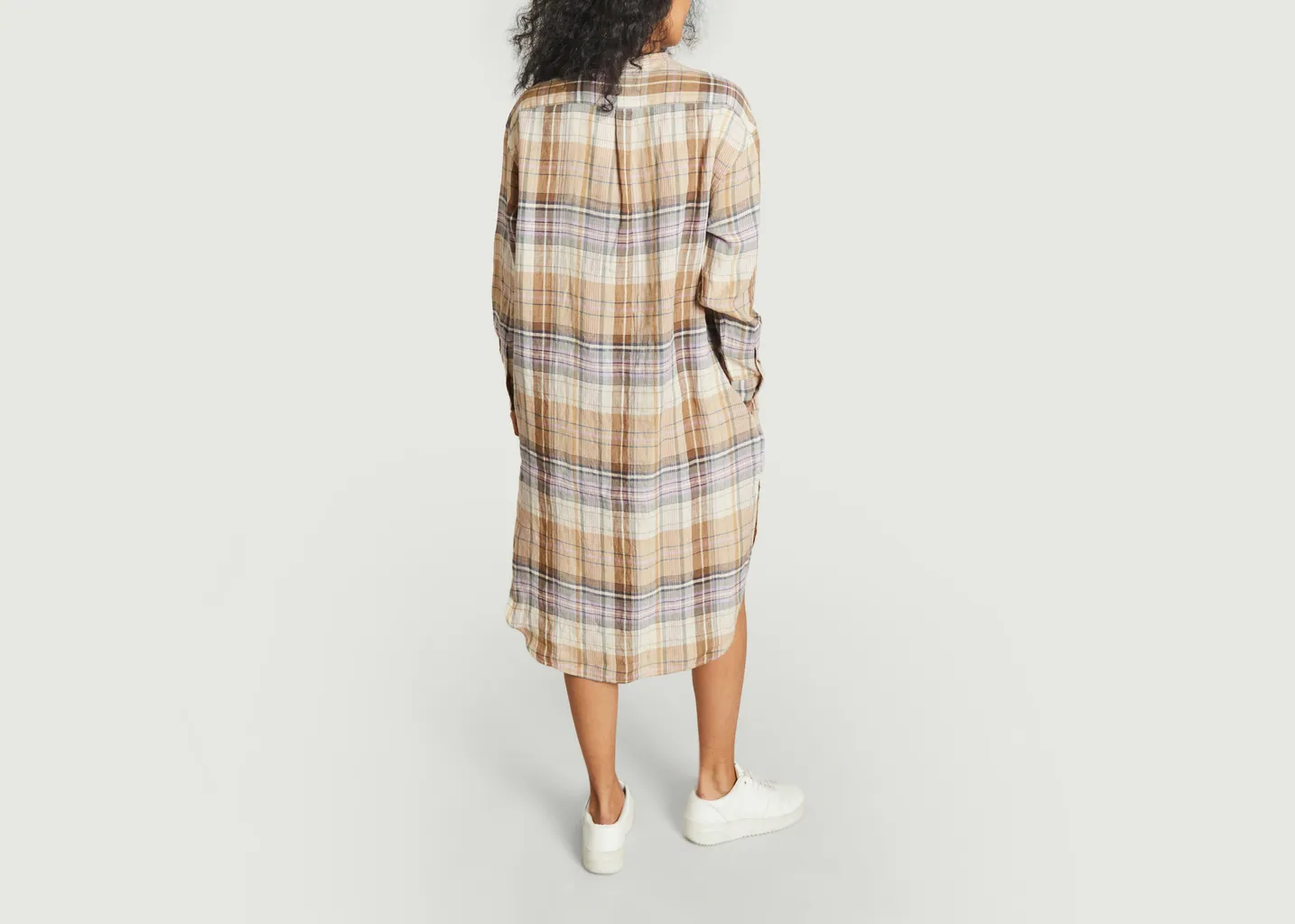 Robe-chemise écossaise en lin Polo Ralph Lauren