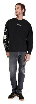 Sweat Homme Fox Oversized Crew Hello Future Noir