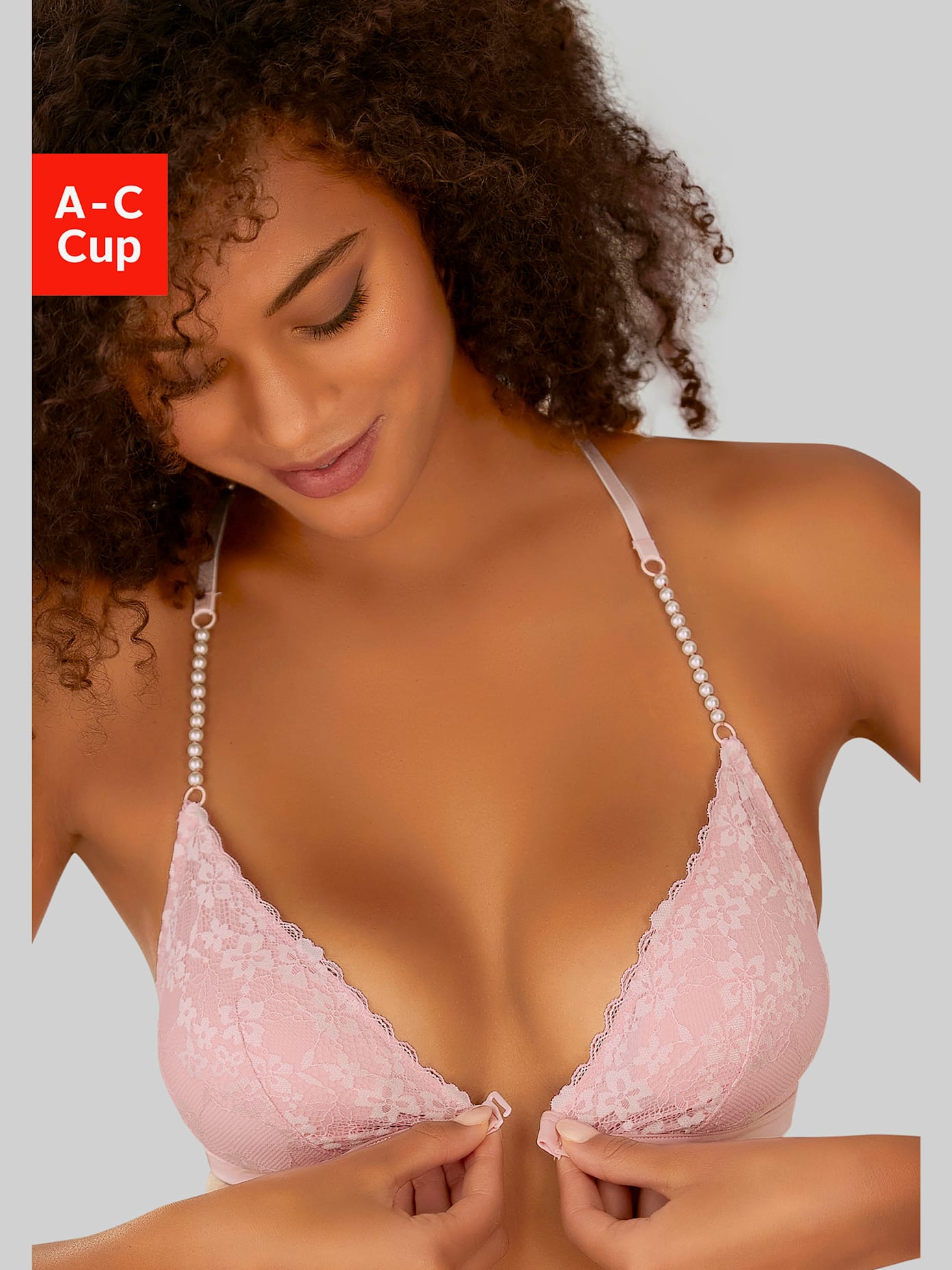 Soutien-gorge bralette extravagant avec bretelles en perles