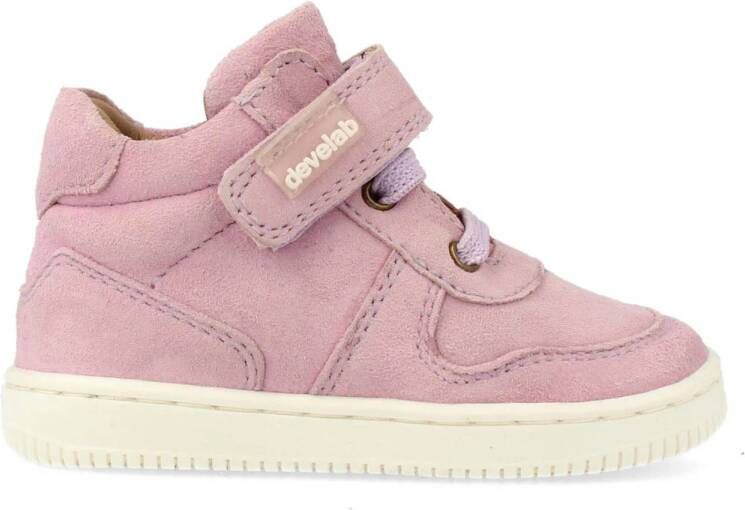 Develab suède sneakers roze Jongens Meisjes Suede Effen 25