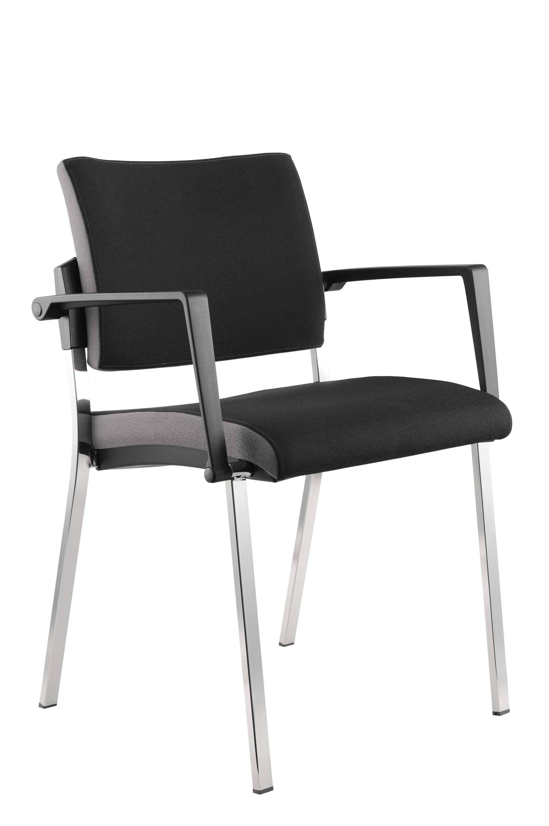 Besucherstuhl 2er Set 59 x 80 x 50 cm schwarz