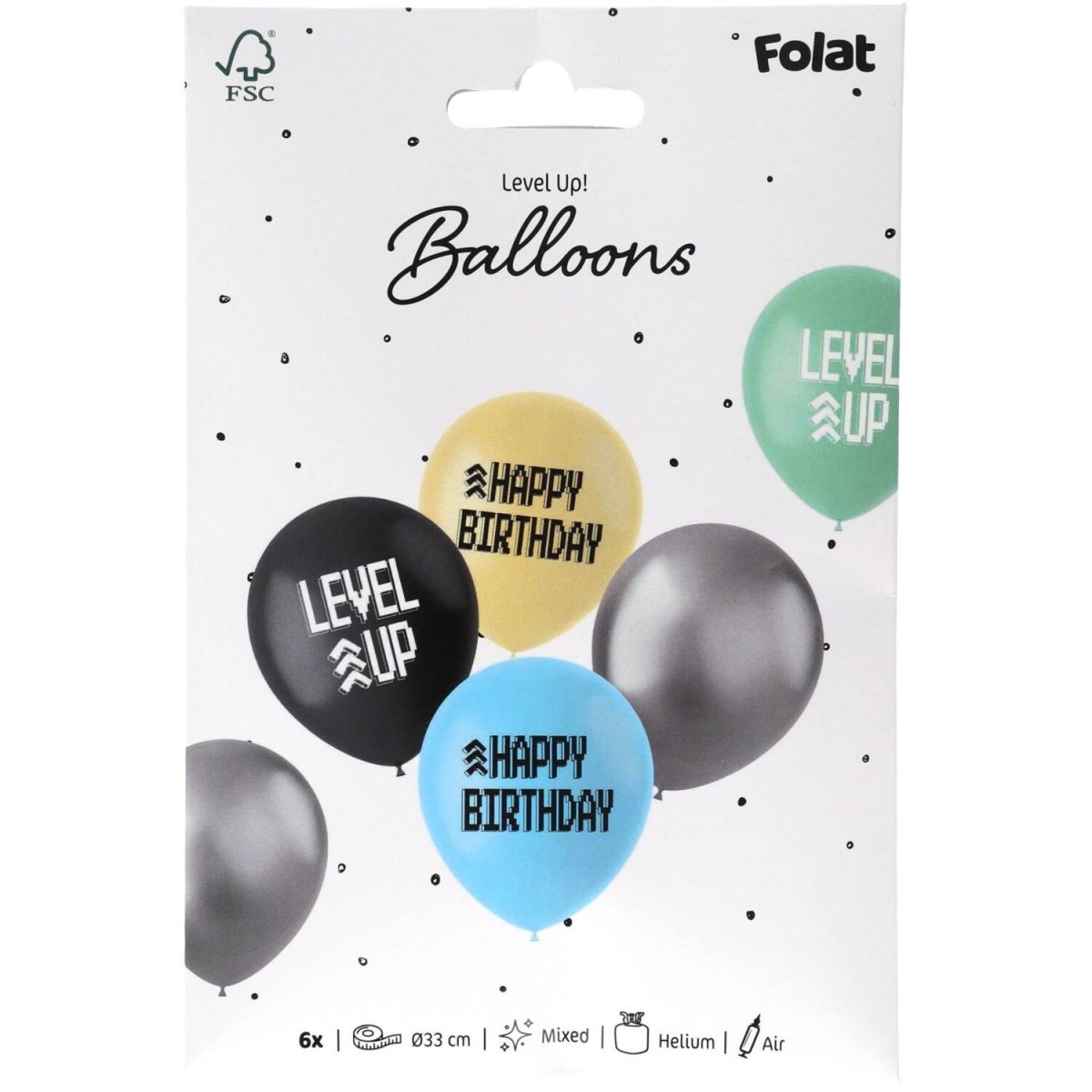 Gaming Party Ballonnen Happy Birthday 33cm 6st