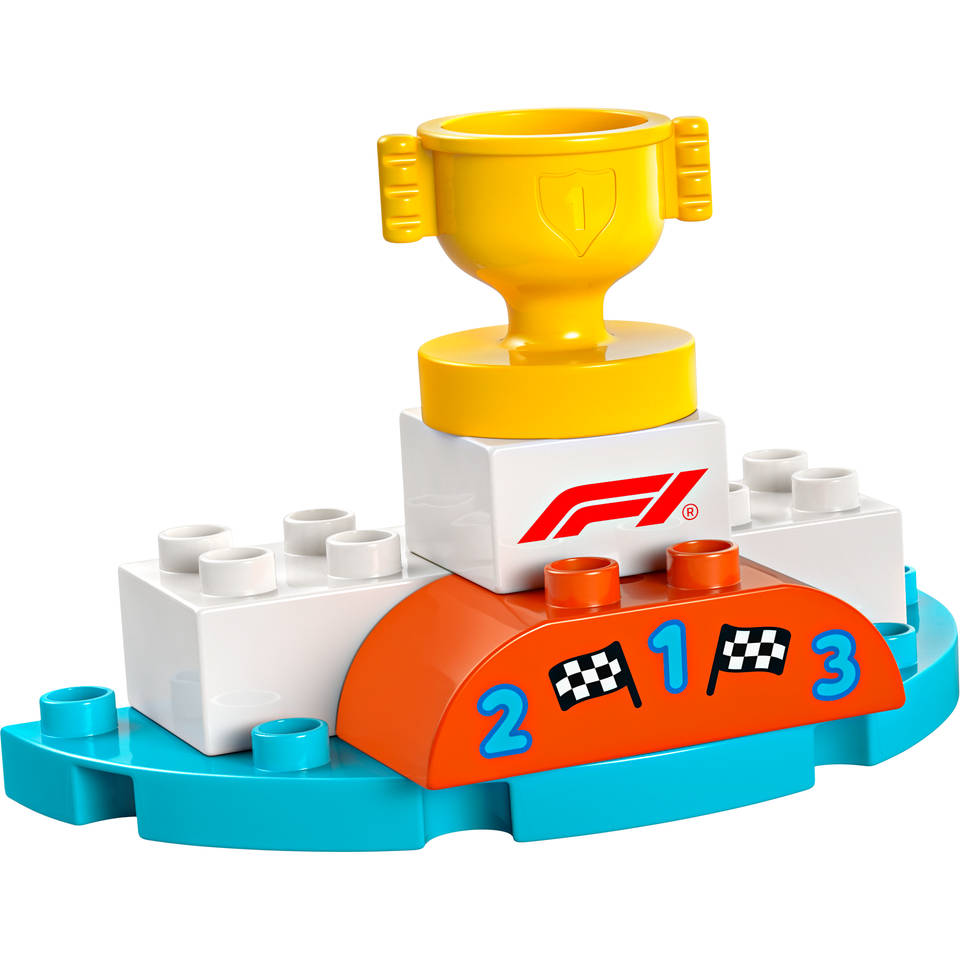LEGO DUPLO F1 team racewagens en coureurs 10445