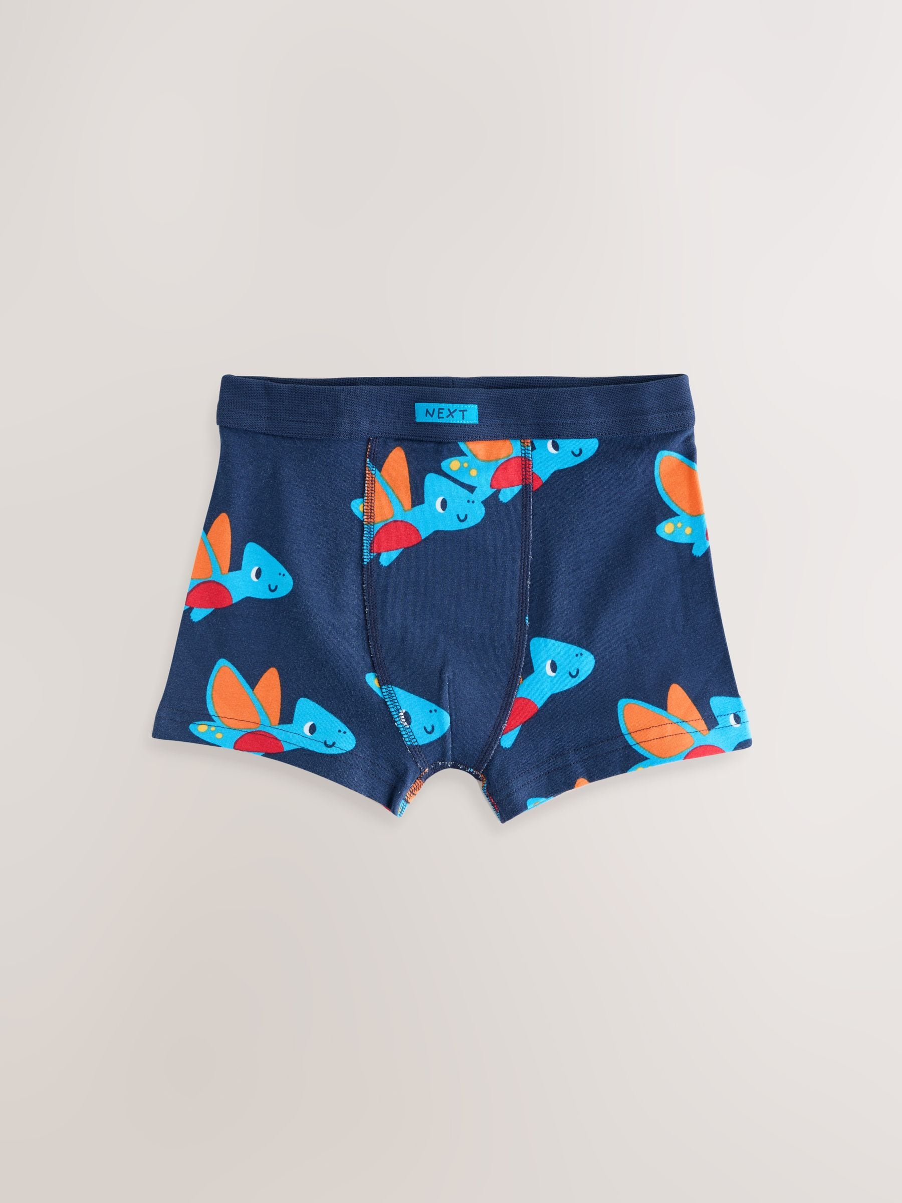 Diverse kleuren met dinosaurusprint - Set van 7 boxershorts met zachte tailleband (1,5-10 jr)