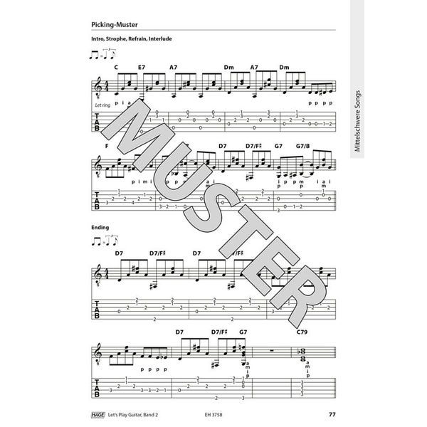 Hage Musikverlag Let's Play Guitar Vol.2
