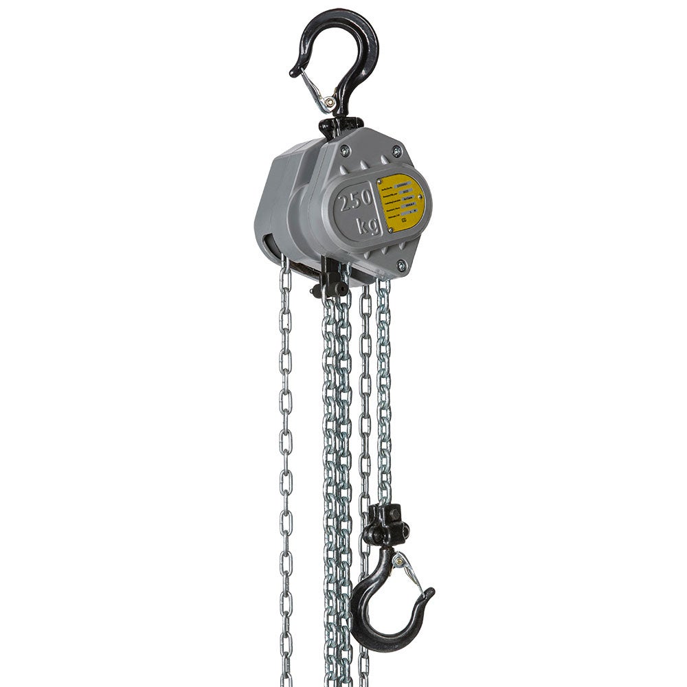 Delta Alum tandwielkettingtakel, hefvermogen 0,5 ton, hefhoogte 10 m