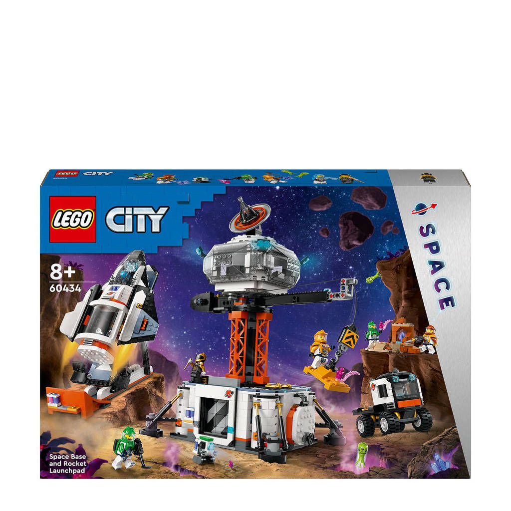 Fijne set!Ruimtebasis en raketlanceringsplatform Speelgoed Raket, Robot en Alien Set 60434