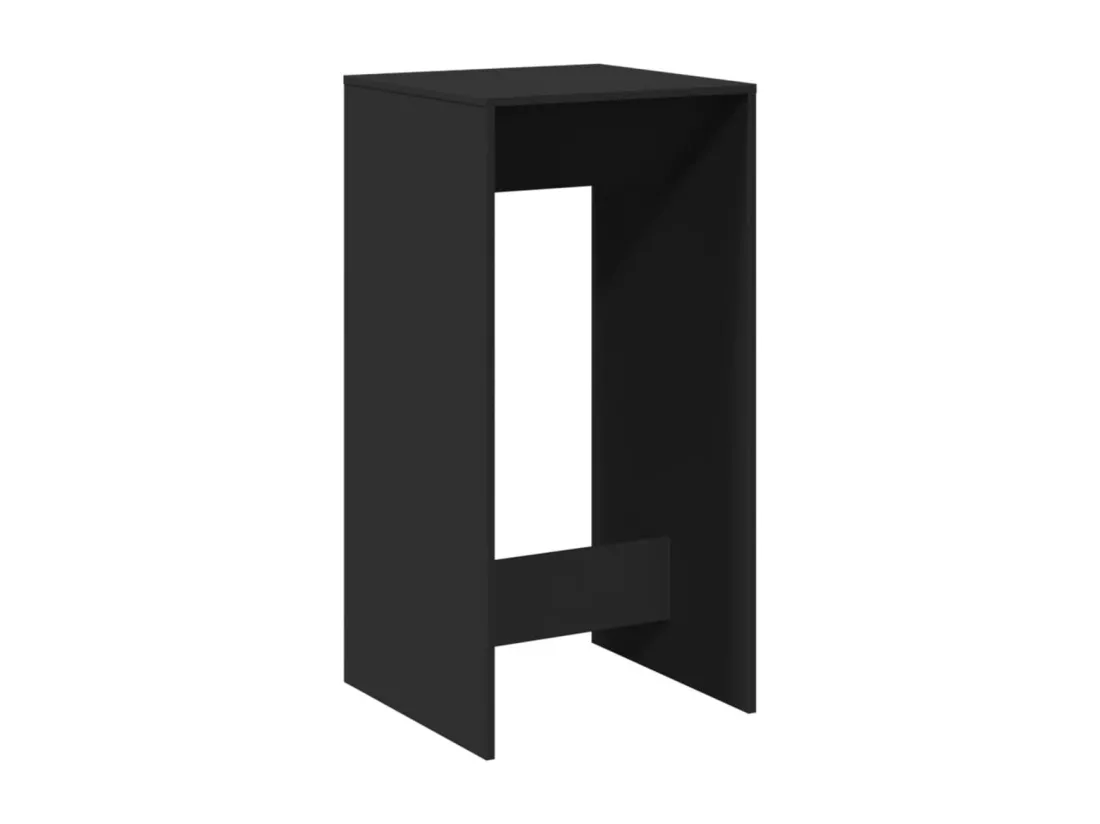 Table de bar noir 51x50x103,5 cm bois d'ingénierie