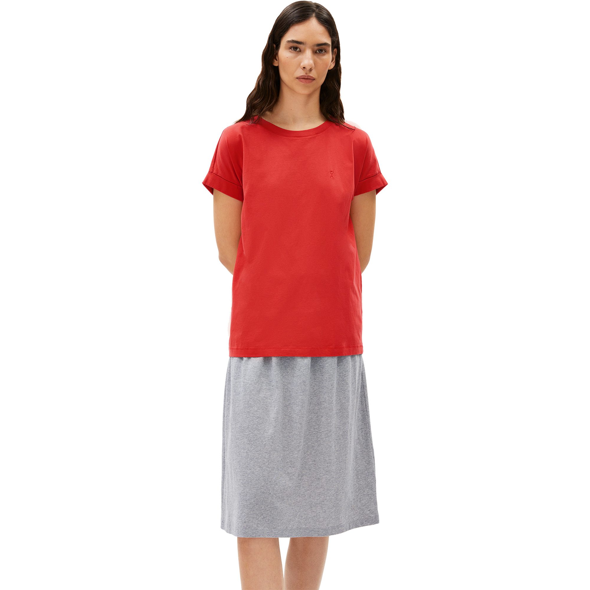 Armedangels Idaara T-Shirt Damen coral blush