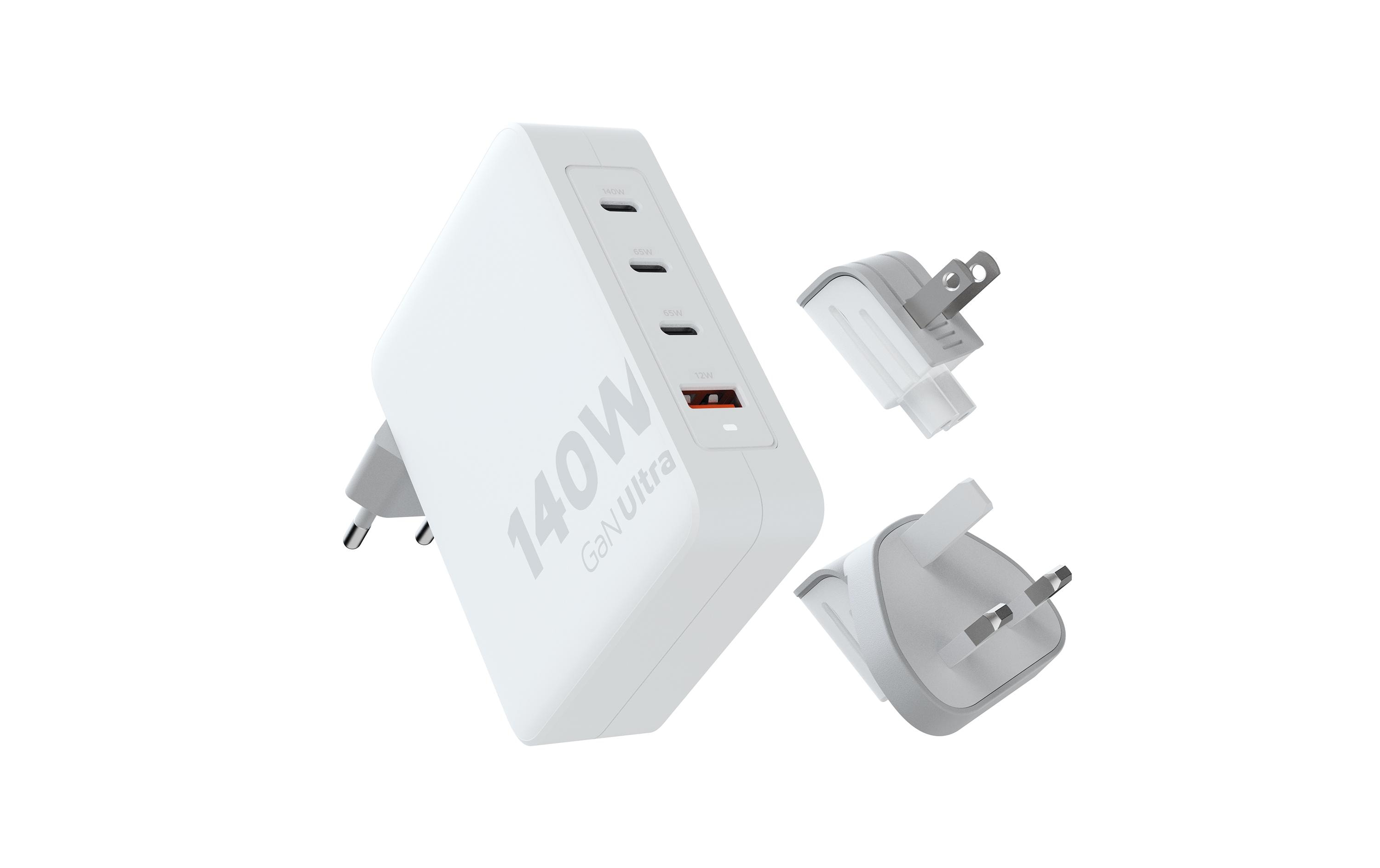 USB-Wandladegerät XVC2140<br>Schnellladefähiges Ladegerät mit USB-C unf USB-A, inkl. EU, UK, US Steckern