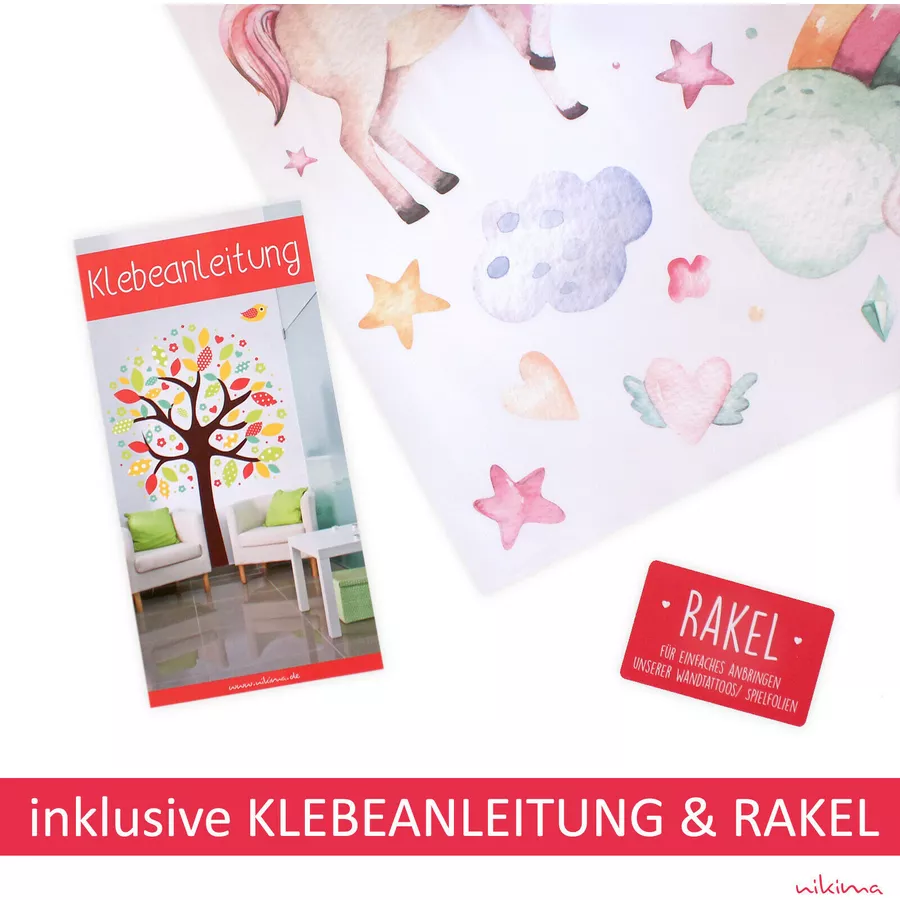Nikima Wandtattoo 237 Wandtattoo Pferd Kopf braun bunt