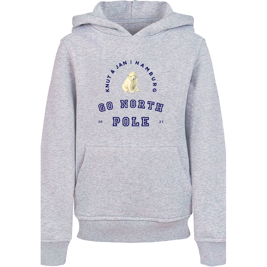 F4NT4STIC Hoodie Eisbär Knut & Jan Hamburg heather grey
