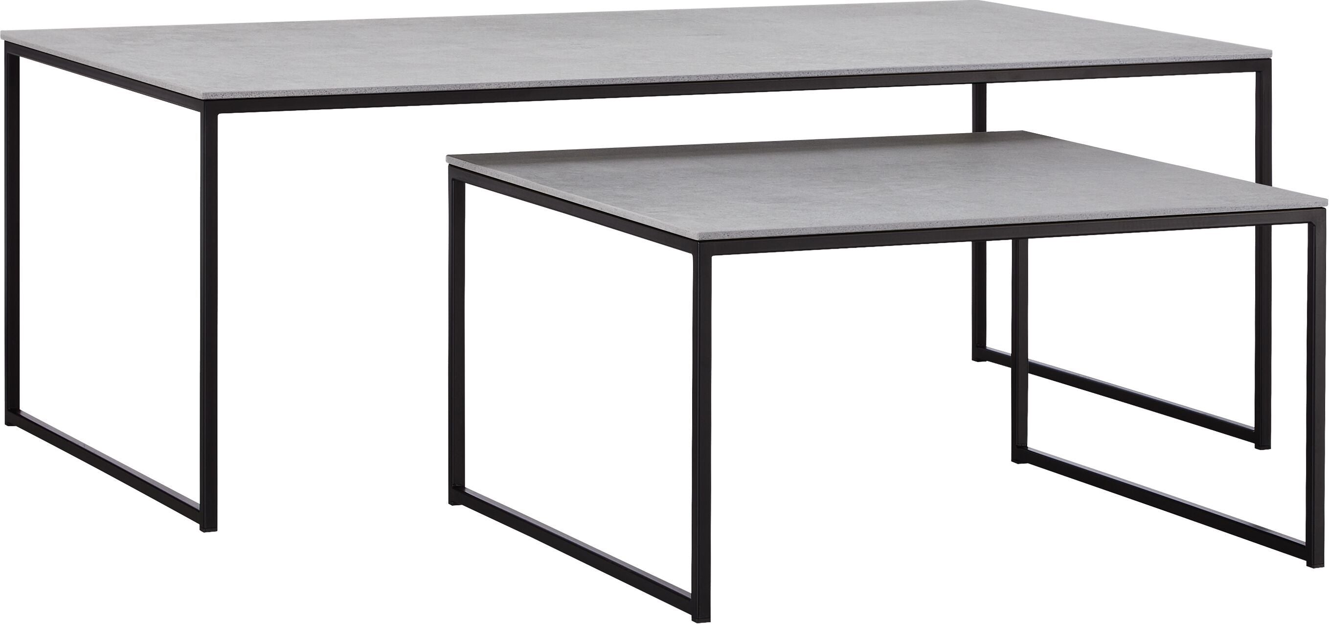 AVEA Salontisch - Kreta / schwarz / B: 120.0 cm x T: 70.0 cm x H: 43.8 cm