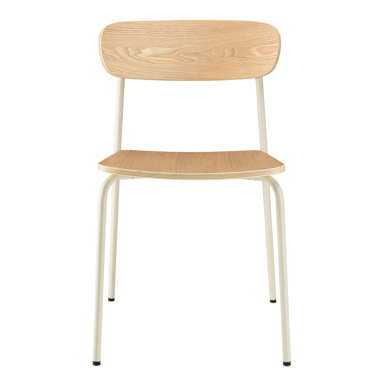 Macabane 2 Chaises d'écolier Tom naturel/blanc - 47x51x78 cm