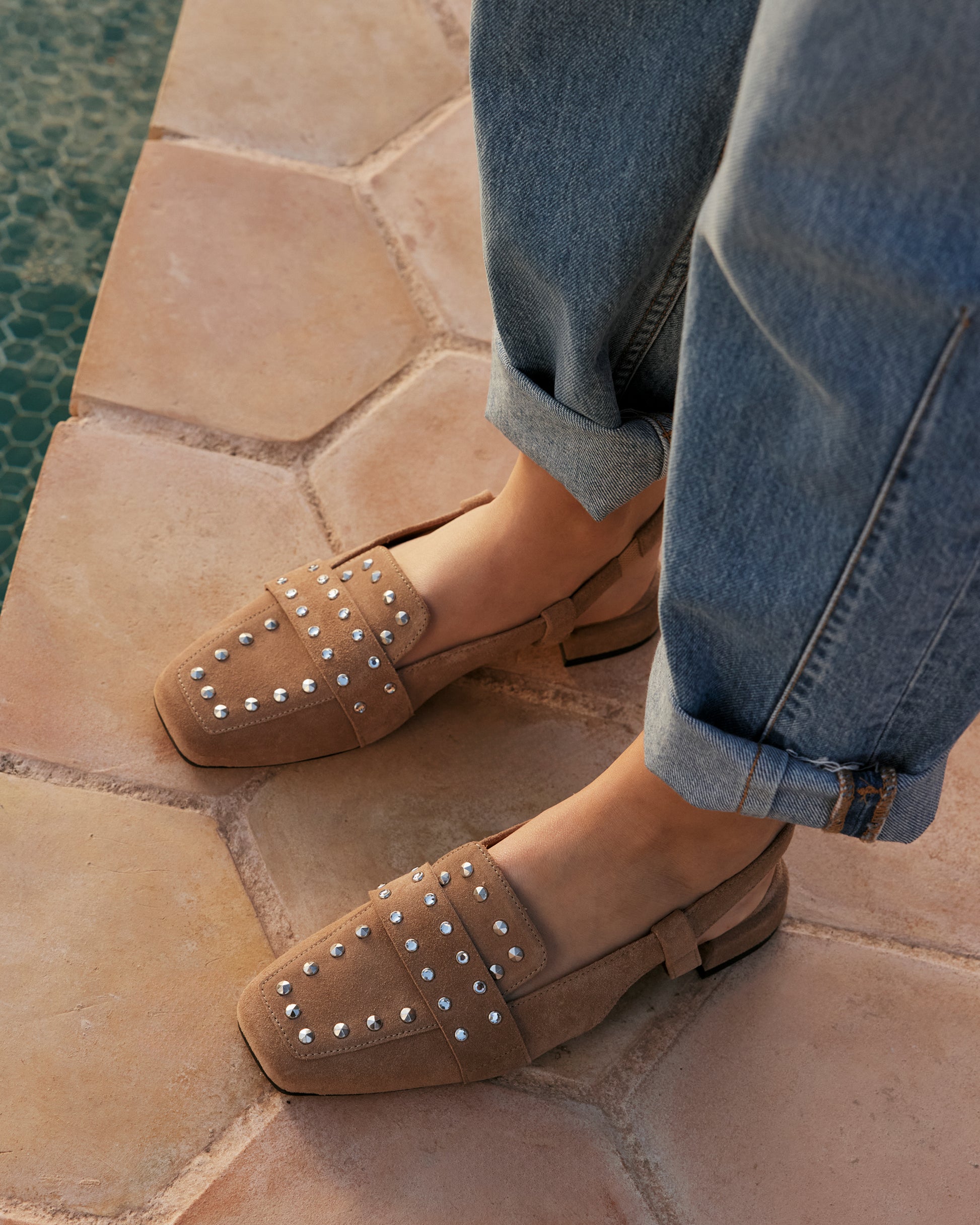 VIA VAI beige slingbacks Julie Damian