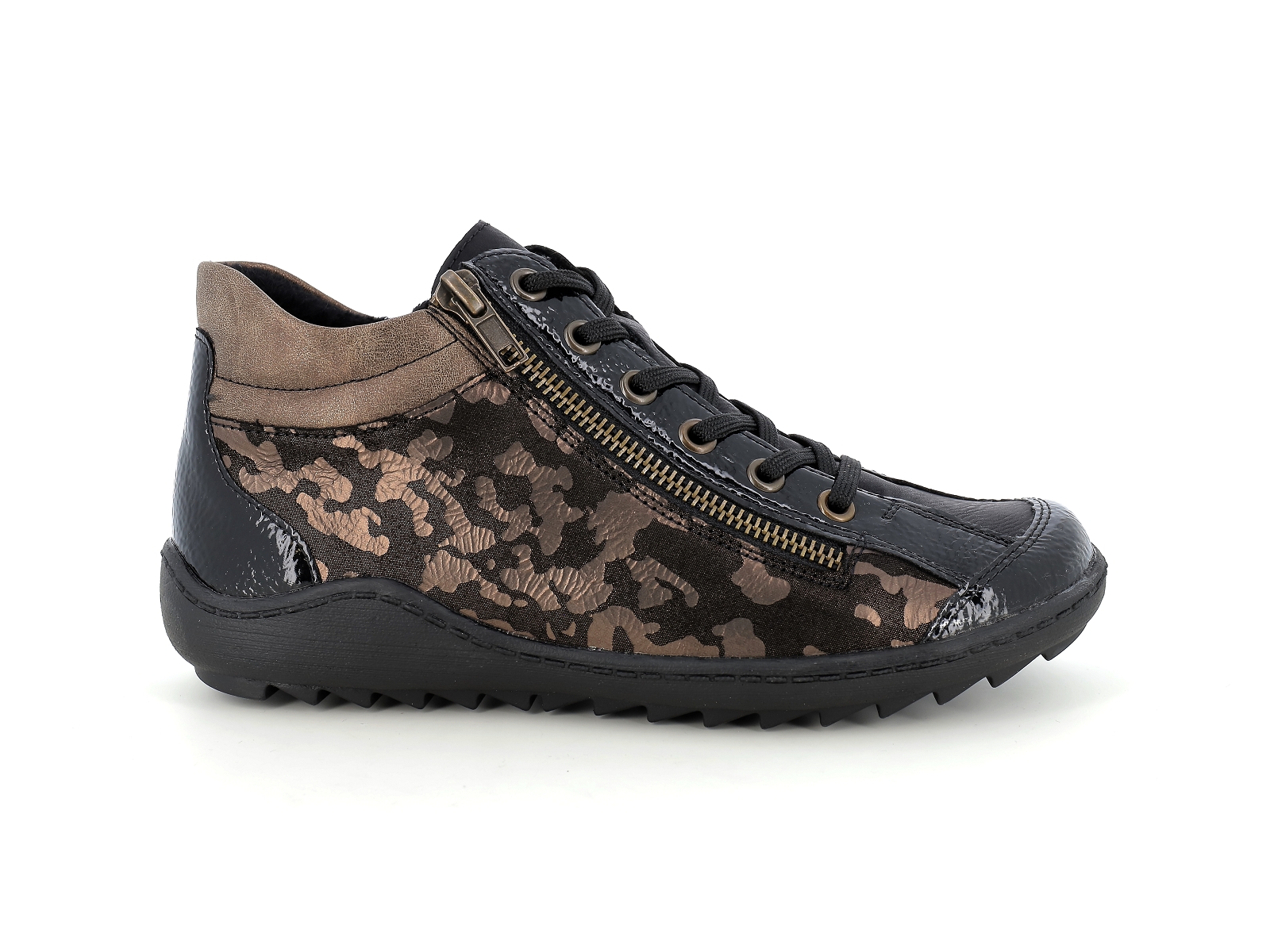 Remonte-R1462 Matières combinées Noir Bronze