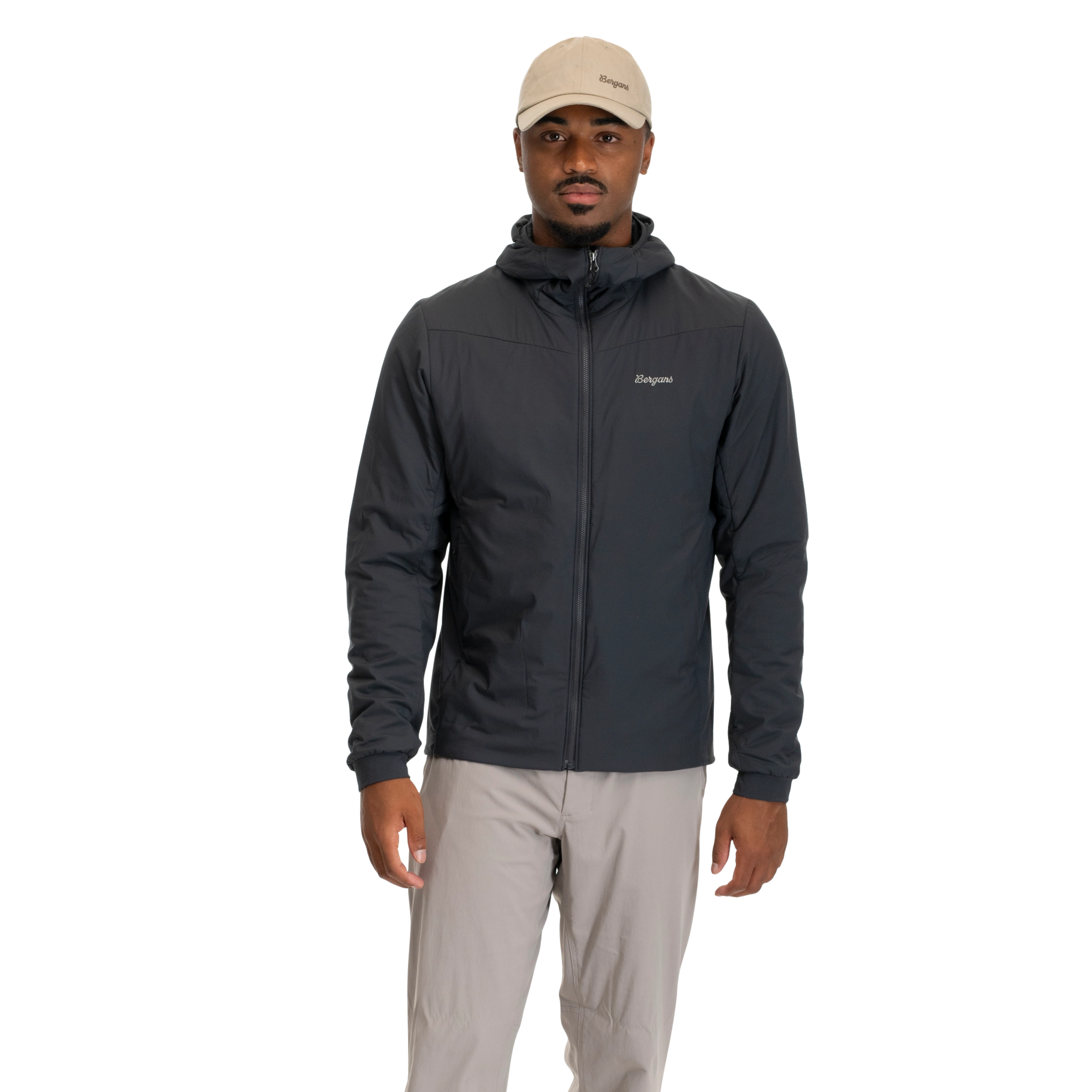Holo Insulated Hood Jacket Men Dark Shadow Grey