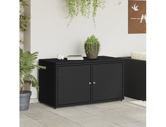 VIDAXL - Armoire de jardin Armoire de rangement jardin noir 110x55x60,5 cm résine tress...