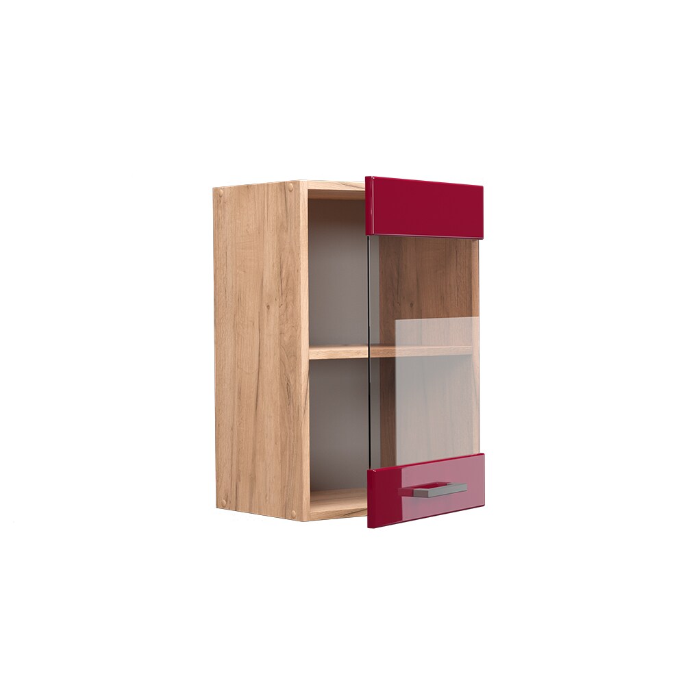 Vicco Hängeglasschrank Küchenschrank Küchenzeile R-Line 40 cm Goldkraft Bordeaux