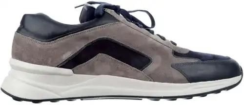 2130 H Gijs blauw combi - maat 12 veterschoen blauw combi - maat 12 Calandschoen