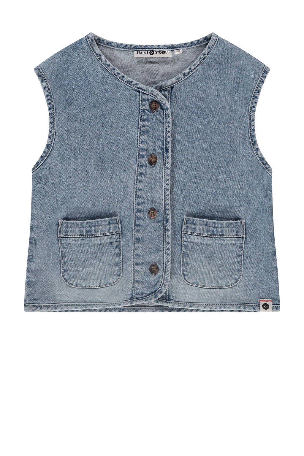 Stains&Stories gilet blauw