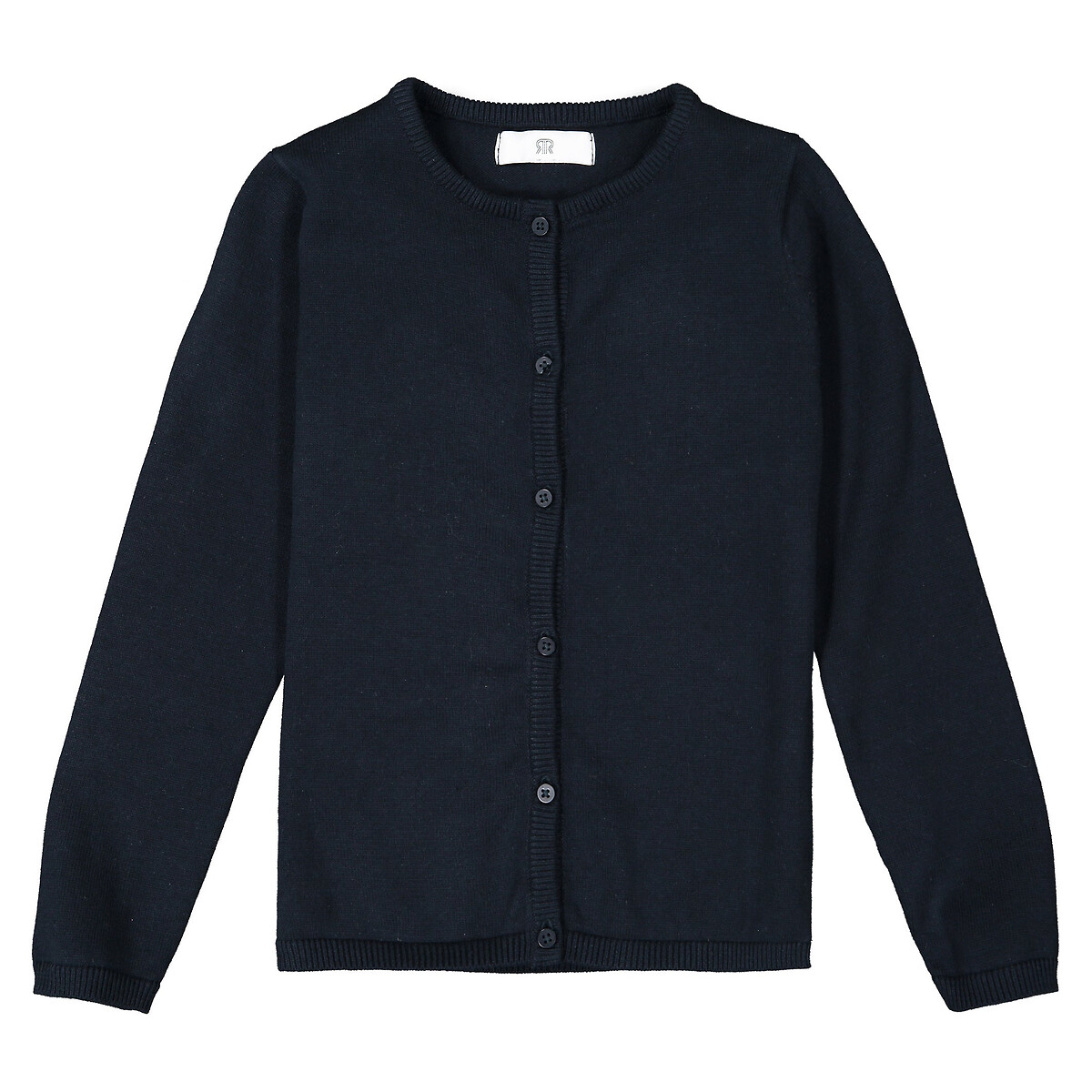 COLEÇÕES LA REDOUTE<br>Cardigã de malha com gola redonda