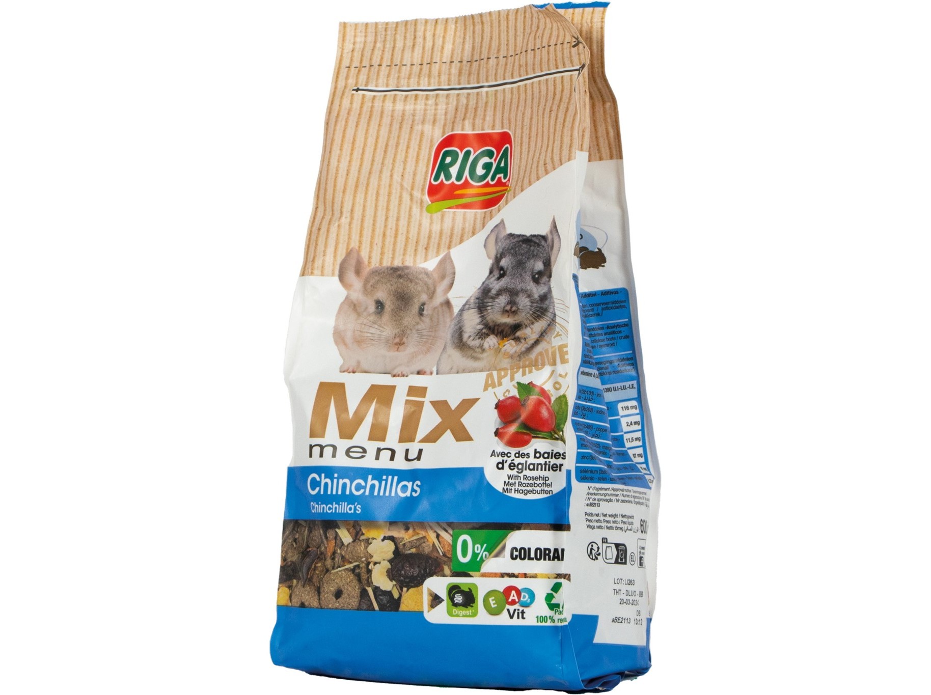 MIX MENU RIGA CHINCHILAS 600G