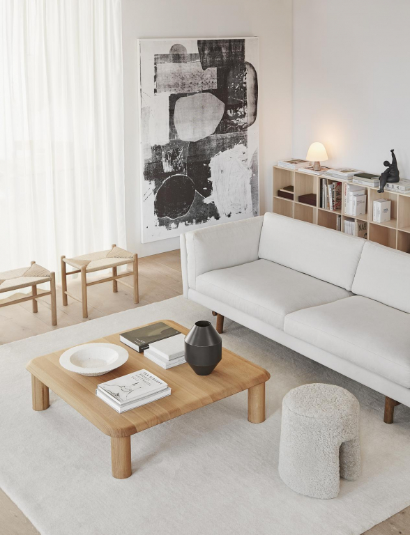Fredericia Sequoia poef sheepskin