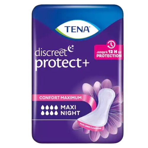 DISCREET - Serviettes Fuites Urinaires Maxi Night - 12 Unités