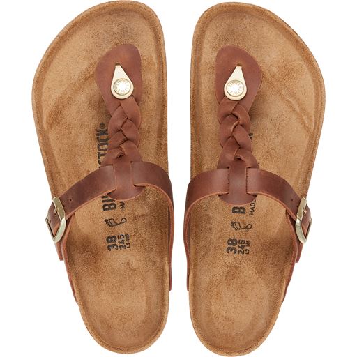 Birkenstock Gizeh Smal Sandaler, Cognac, 42