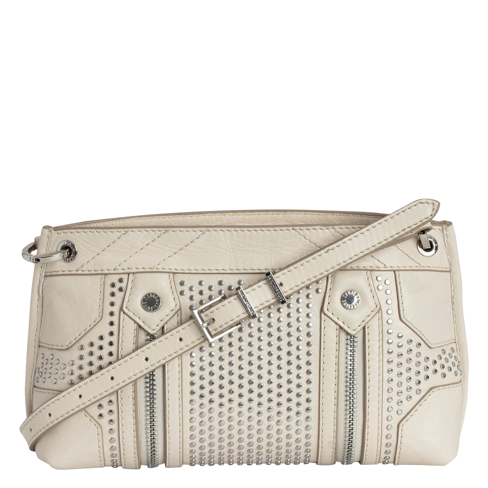 SUNNY MOOD - Sac bandoulière en cuir vernis | Blanc