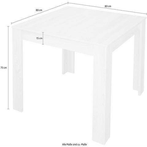 Eettafel - Ongeschaafd Eiken - 80 x 80 cm