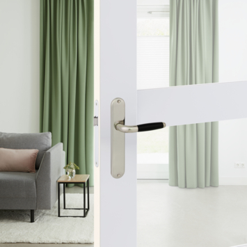 Gamma deurkruk set Darling ovaal blind schild nikkel glans