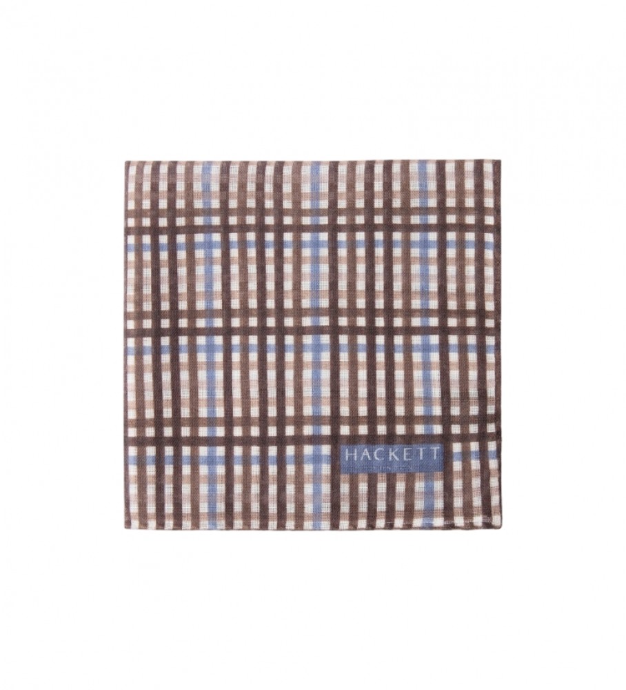 Lenço Hackett Multi Ginghams Bege