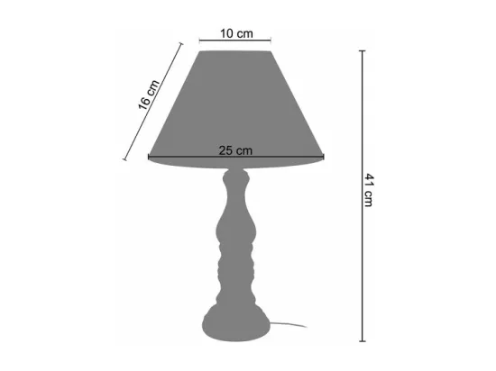 Pair de Lampes de chevet colonne bois gris 41 cm.