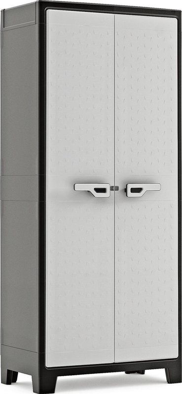 Keter - Titan Hoge Kast - Zwart/Grijs - 4 Planken - 80x44x182cm