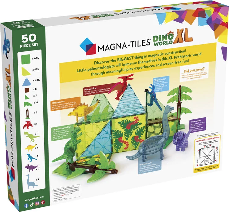 Magna-Tiles Magna-Tiles Dino World XL 50pcs
